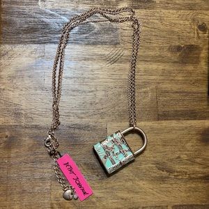 Betsey Johnson Lock Necklace